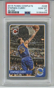 2015 PANINI COMPLETE SILVER #248 STEPHEN CURRY CARD WARRIORS PSA 10 LOW POP 12 - Picture 1 of 2