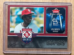 Lou Brock 2006 Fleer Greats Of The Game cardinals Greats #stl-lb