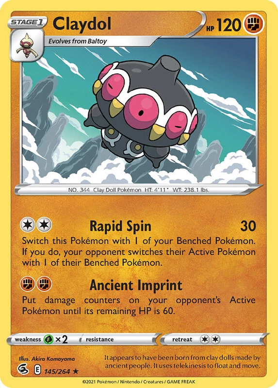 Claydol 145/264 Rare Fusion Strike Pokemon TCG - Image 1 of 1