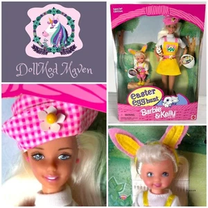 DollMod Maven🦄 1997 Barbie & Kelly EASTER EGG HUNT Neu NIB - Bild 1 von 13