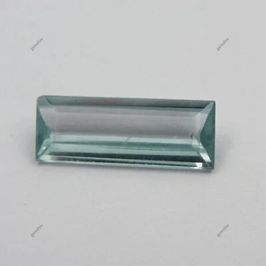 5.75 Carat Blue Aquamarine Baguette Shape Natural Loose Gemstone CERTIFIED - Picture 1 of 14