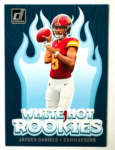 Donruss Jayden Daniels RC #WH8 2024 ¡White Hot Rookies Commanders! - Imagen 1 de 3