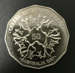 Circulated Australian 50c Fifty cent coin💰2010💰AUSTRALIA DAY💰RARE Low Mintage - Picture 1 of 2