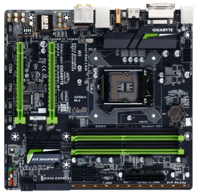 For GIGABYTE G1.Sniper M7 motherboard B150 LGA1151 DDR4 DVI+HDMI M-ATX Tested OK - Image 1 of 3