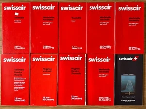 Lot of 20 different SWISSAIR and SWISS AIR LINES timetables 1990-2002 timetable - Picture 1 of 3