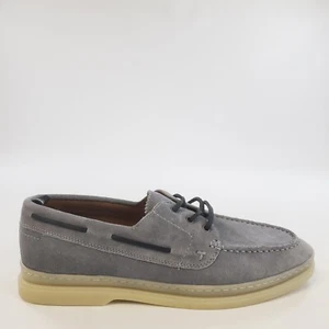 Ted Baker London Cromer Suede Boat Shoe Grey US Men Size 10 New $170 Cow Leather - Picture 1 of 14