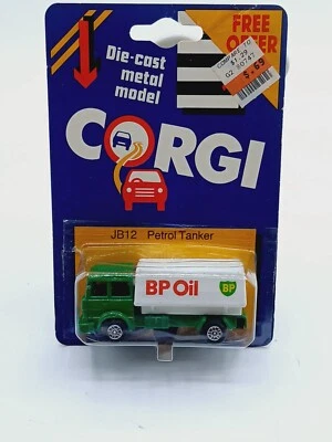 Vintage 1984 Corgi Jr. Petrol Tanker BP Diecast Car 1/64 JB12 MOC NIP  - Image 1 of 4