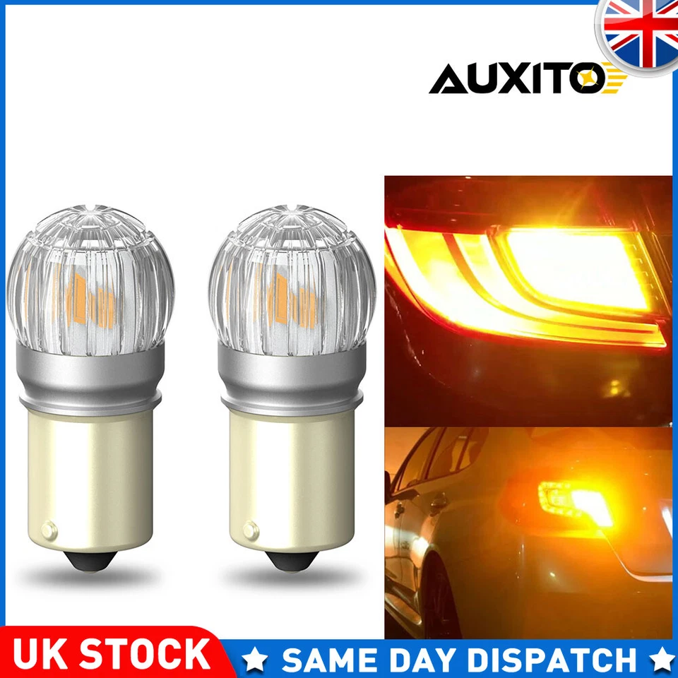 2x BA15s 382 1156 P21W SMD LED Bulb Amber Turn Signal Indicator Light Error Free - Image 1 of 4