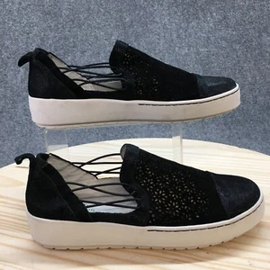 Jambu Shoes Womens 9.5 M Erin Relax Foam Slip On Platform Loafer Black Fabric - Picture 1 of 18