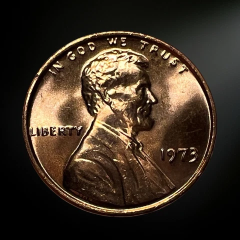 1973 P Lincoln Memorial Penny Brilliant Uncirculated (BU) Cover