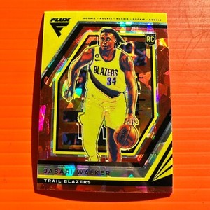 2022-23 Flux Red Cracked Ice #208 Jabari Walker RC Portland Trail Blazers