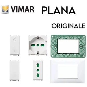 INTERRUTTORE PRESA PLACCA SUPPORTO E ALTRO DELLA SERIE VIMAR PLANA ORIGINALE - Imagen 1 de 30