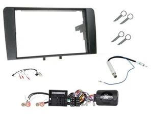 Double Din Facia Panel Stalk Steering Controls Kit For Audi A3 8P 2003-2012 - Picture 1 of 1