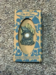 Timbre de velero Flora & Fauna DB40 de latón macizo botón blanco decoración náutica - Imagen 1 de 10