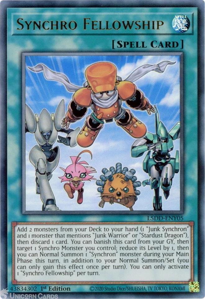 L5DD-ENY05 Synchro Fellowship : Ultra Rare 1st Edition Mint YuGiOh Card - Image 1 of 1