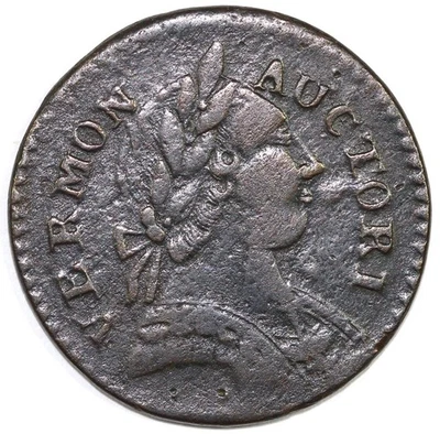 1787 RR-13 BRITANNIA Reverse Vermont Colonial Copper - Image 1 of 3