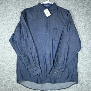 VTG Pendleton Denim Shirt Mens Large Blue Button Down Long Sleeve Tencel - Picture 1 of 15