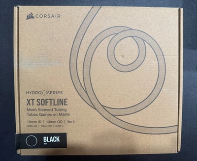Tubo de malha Corsair Hydro X Series XT Softline, 10/13 (3m) - Preto - Imagem 1 de 2