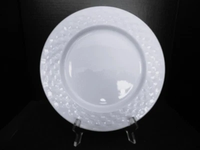 Culinary Collection White Basketweave set of 2 Salad Plates 8"  (1 shown) - Mint - Image 1 of 3
