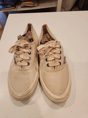 Zapatillas vintage años 80 blancas vans talla 7 hechas lona estados unidos Foto 1 de 4