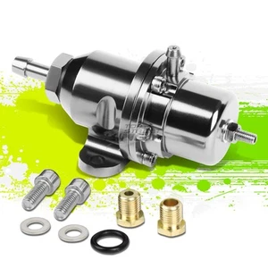 FOR HONDA ACURA B16 B18 F20 REPLACE ADJUSTABLE FUEL PRESSURE REGULATOR SILVER - Picture 1 of 5