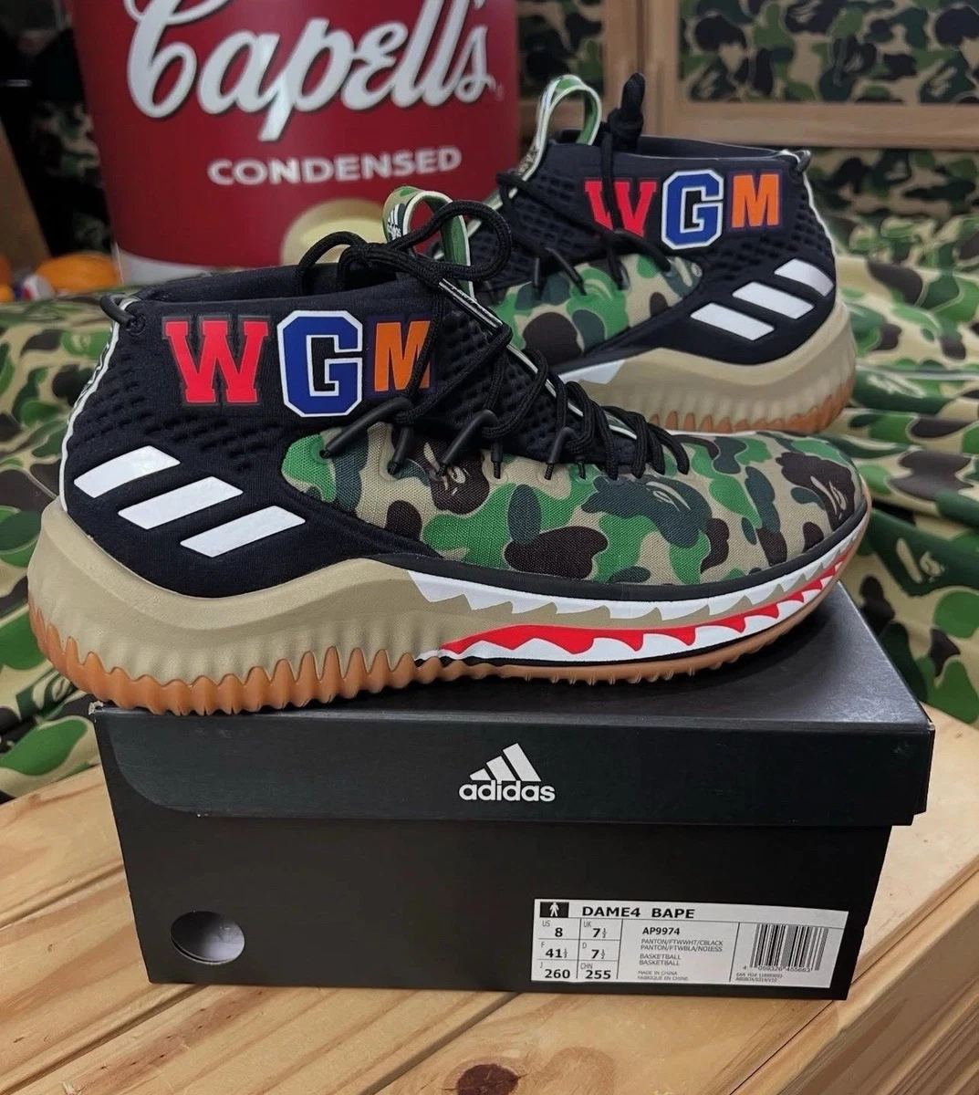 美品 ABATHINGAPE ADIDAS DAME 4 BAPE 25cm Buy A Bathing Ape x adidas Dame 4 'Green Camo' - AP9974 | GOAT CA