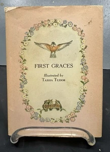 FIRST GRACES Illustrated By Tasha Tudor Original 1955 Mini Hardcover w/ Dust Jkt - Picture 1 of 10