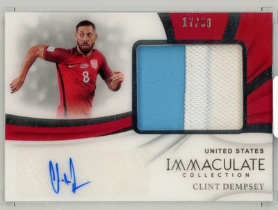 2018-19 Panini Immaculate Collection Clint Dempsey Premium Patch Auto /50 - Image 1 of 2