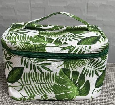 Green Leaf Print Cosmetic Bag - Изображение 1 из 4
