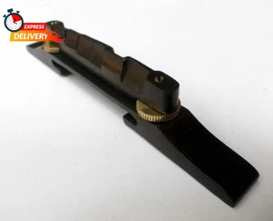 Gitarrensteg Ebenholz Archtop mit goldenen Beschlägen beste Qualität 6 Saiten - Bild 1 von 4