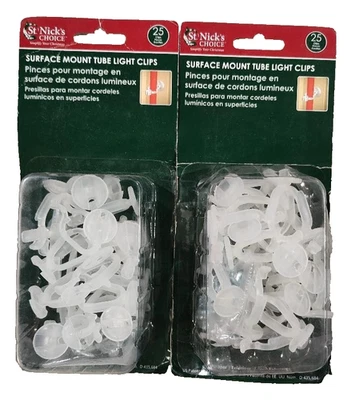 Christmas Rope Light Clips (25-Pack/Box) Plastic, Clear - Dyno 9506429 (2-Boxes) - Image 1 of 4