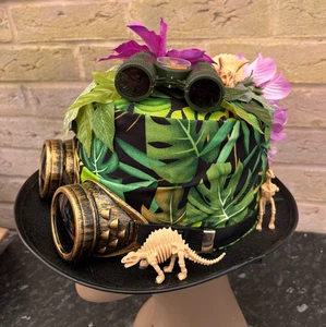 Único Unisex Dinosaurios Steampunk Top Sombrero Gafas Binoculares 57cm (43) - Imagen 1 de 12