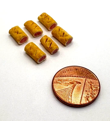 DINKY DELIGHTS Puppenstube Miniatur - 6 Wurstbrötchen - (DD147) - P+P kombiniert