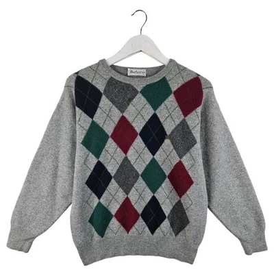 Camiseta Burberrys feminina cinza lã argila gola redonda tamanho 6 - Imagem 1 de 4