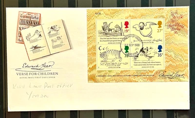 British GB FDC - First Day Cover - Verse for Children 1988 Stamps Postmark No4 - Image 1 of 2