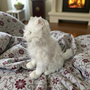 FurReal Friends Gatto Grande Seduto Gatto Bianco Giocattolo Interattivo Hasbro 2006 Ottime Condizioni - Foto 1 di 10