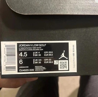 Talla 4.5 Hombre’s/6 Mujer’s - Jordan 5 Low Golf Wolf Gris 2020 Foto 1 de 4