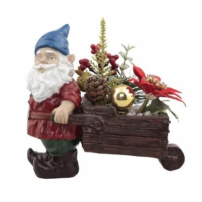 Flora Bunda Gnome Pull с Рождественской Смесью в Цементе Pull Gnome - Изображение 1 из 2
