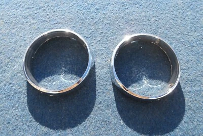1966 Chrysler 300 HEADLIGHT BEZELS PAIR - Image 1 of 4