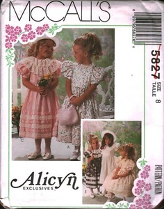 5827 Vintage McCalls SEWING Patter Girls Dress Alicyn Exclusives UNCUT Party 8 - Picture 1 of 2