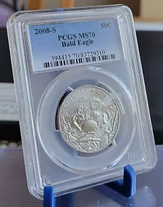 2008-S Bald Eagle Commemorative Half Dollar MS70 PCGS - Picture 1 of 2