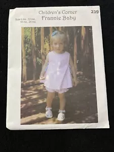 Children’s Corner Pattern “Frannie Baby” #239 Sz (6-24 mos.) NEW, UNCUT, FF, OOP - Picture 1 of 2