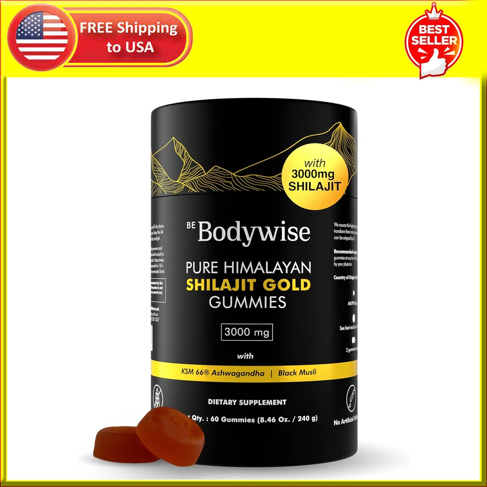 Gomitas Shilajit Be Bodywise Pure Himalayan Gold I Lab Probadas I No Añadido Suga. Foto 1 de 4