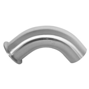 90 Degree Sanitary Stainless Steel Elbow Clamp Weld Bend Fitting 2" 316L