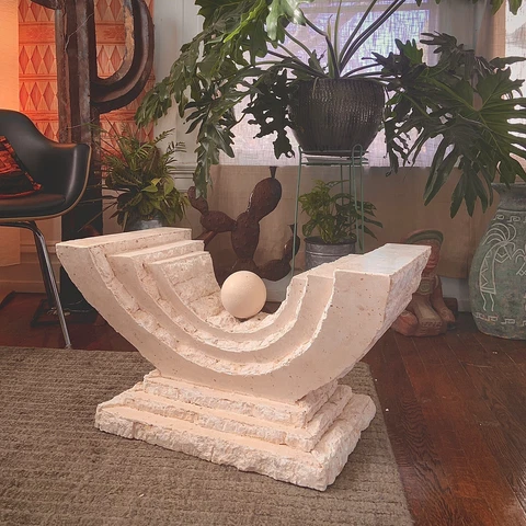 lot of 10 nos 1980’s PostModern Tessellated Mactan Table Stone Magnussen Ponte Cover