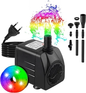 Bomba para Fuente Jardín Fuente Juego de Agua Estanque con Iluminación LED - Imagen 1 de 13