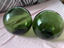 GENUINE 60s/70s Large Glass Witches balls /Nautical Fishing Float Balls x 2