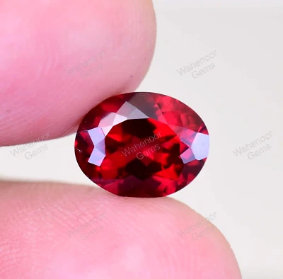 3.50 Ct Natural Red Color Almandine Garnet Oval Loose Gemstone Certified - Image 1 of 4