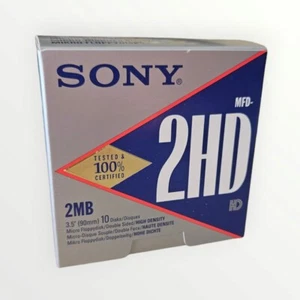 Boîte de 10 Micro Disque SONY MFD-2HD Micro Floppy disk 2MB / Neuf - Photo 1/2