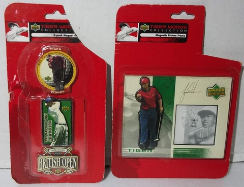 2004 Upper Deck Tiger Woods Collection Magnetic Picture Frame 3-Pack Magnet Set Cover
